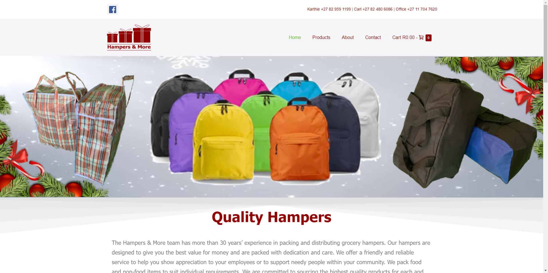 Hampers and More website