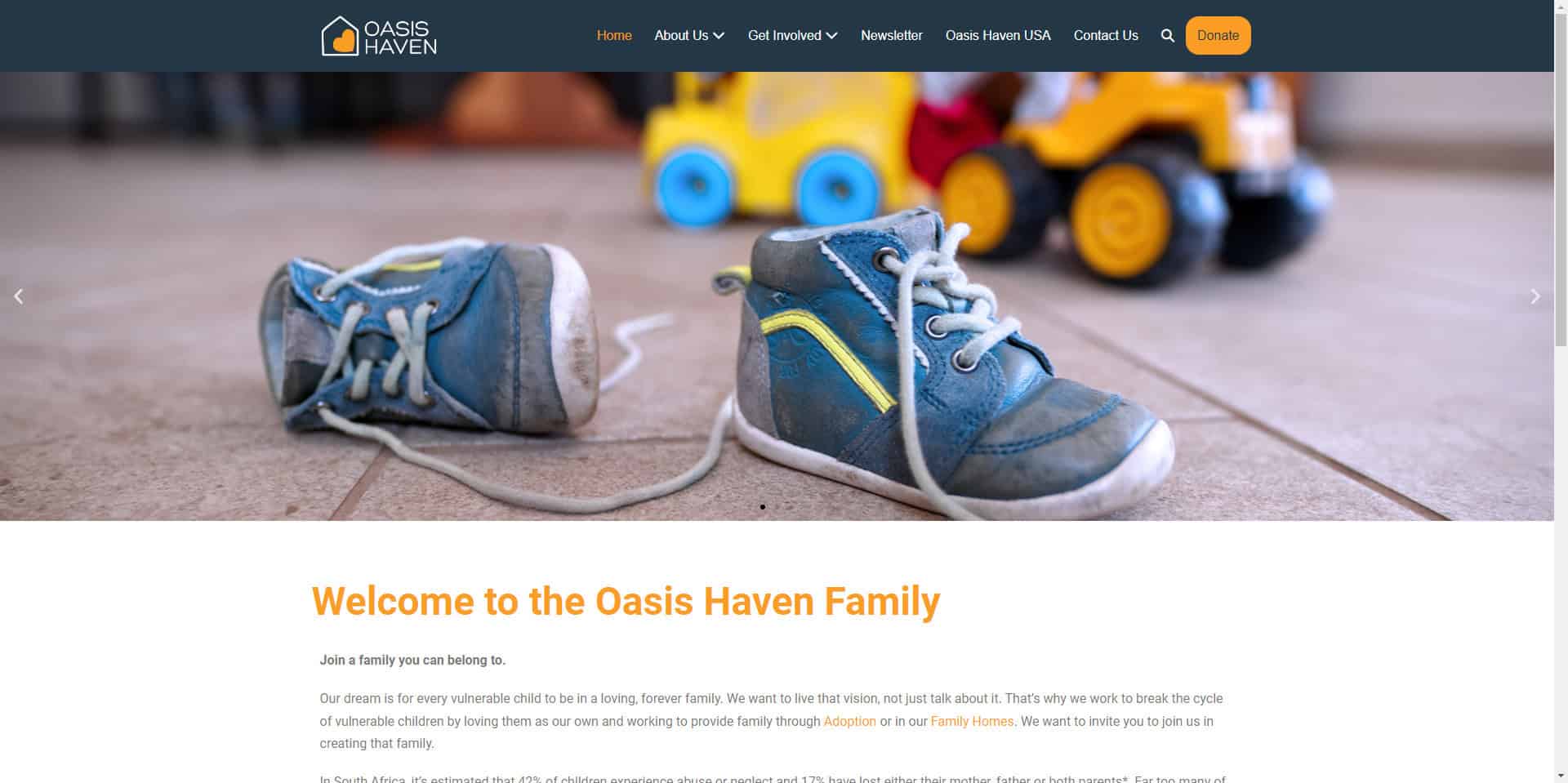 Oasis Haven website