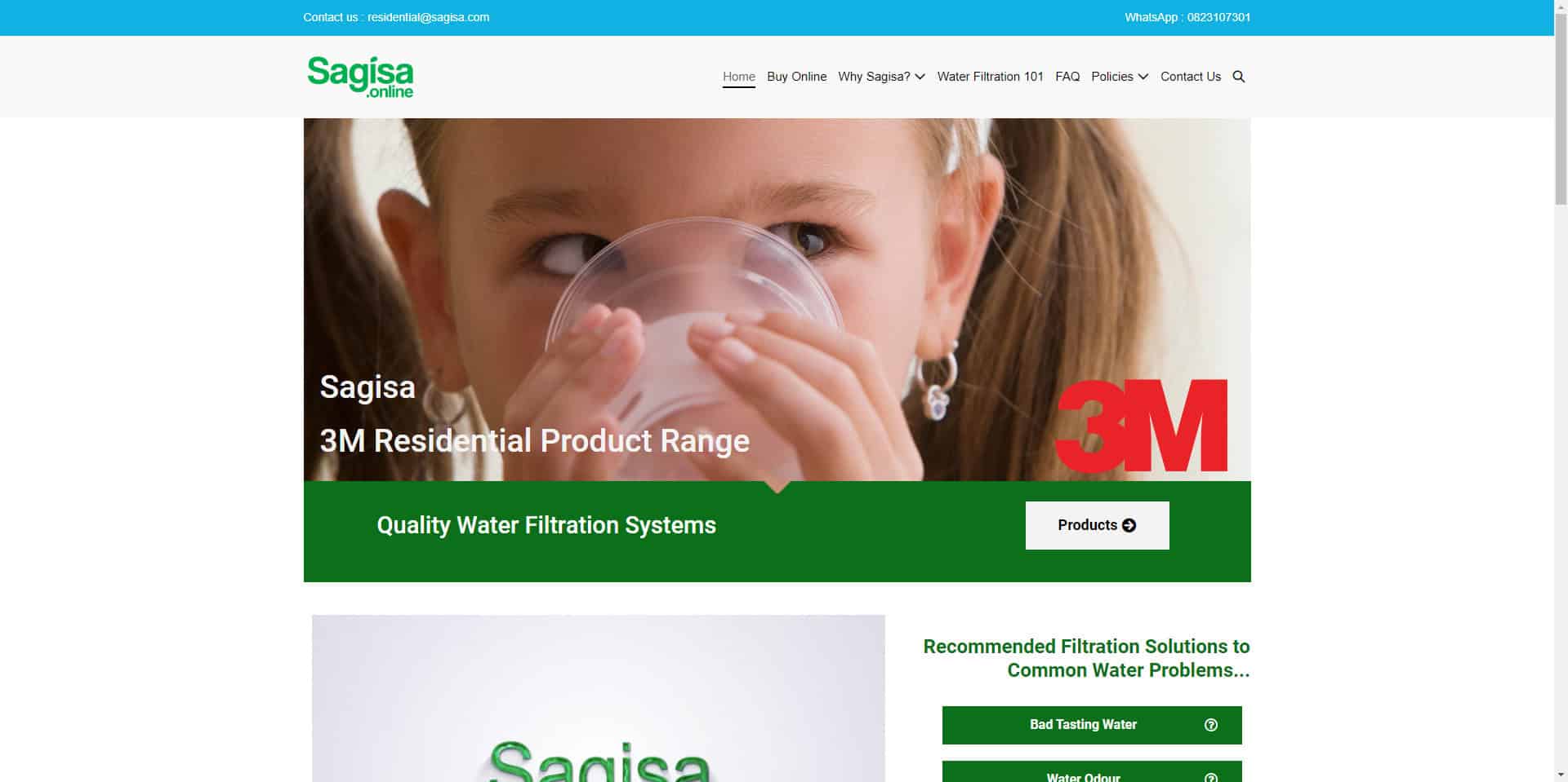Sagisa water-purification website