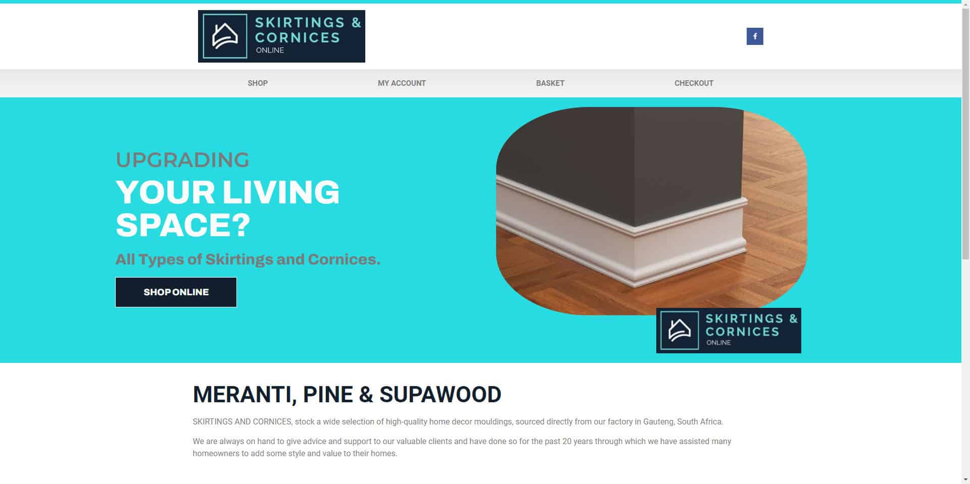 Skirtings and Cornices Online website